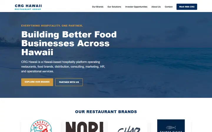 Homepage of CRG Hawaii