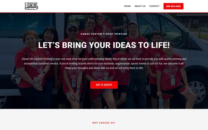 Homepage of Diesel Ink