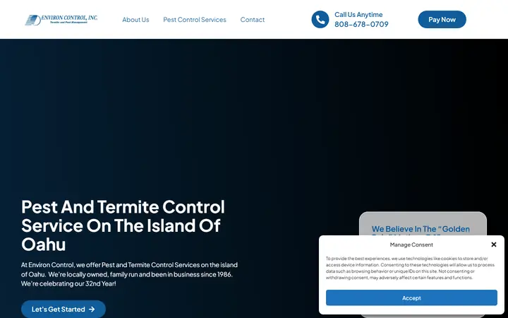 Homepage of Environ Control