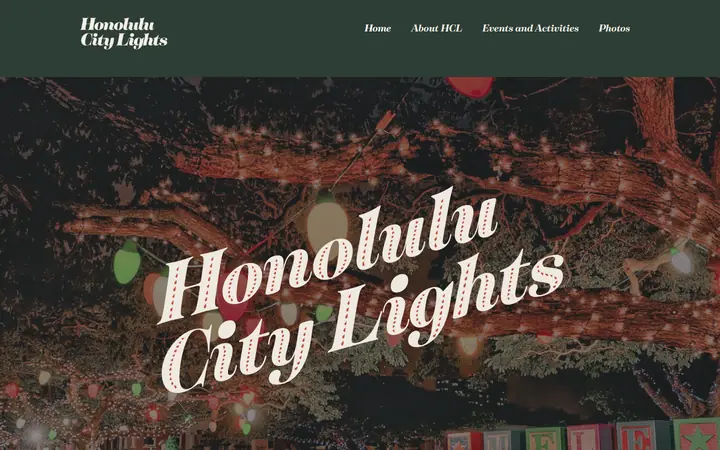 Homepage of Honolulu City Lights