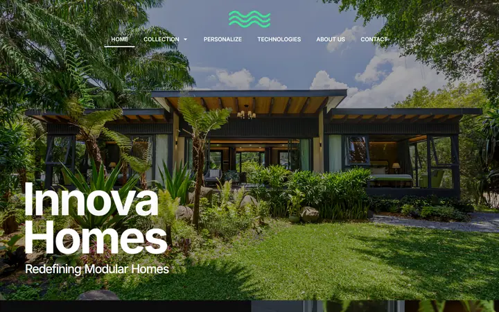 Homepage of Innova Homes