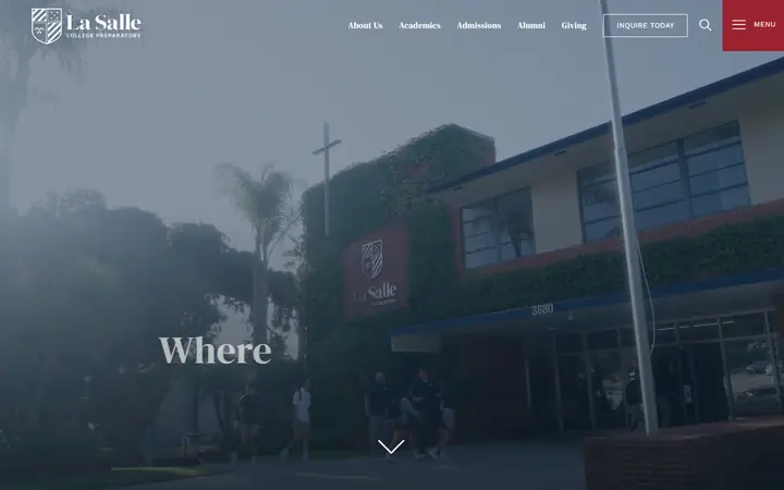 Homepage of La Salle College Prep