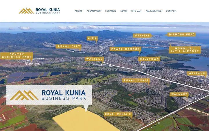 Homepage of Royal Kunia
